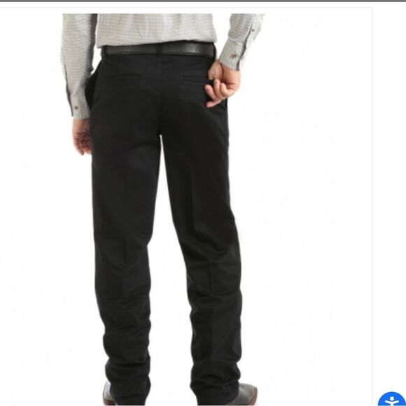 🆕👖Wrangler Flat Front Relaxed Fit Chinos - Black, 32x34 - Picture 2 of 7